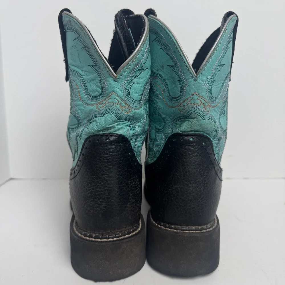 Justin Gypsy Turquoise Boots Girls Sz 6 1/2 B
